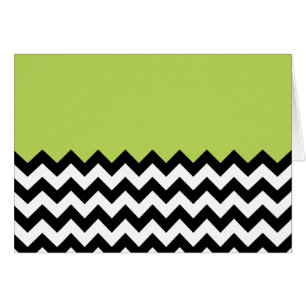 Black and White Zigzag Pattern, Chevron, Green