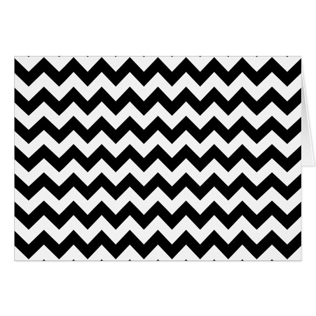 Black and White Zigzag Pattern, Chevron Pattern (Front Horizontal)