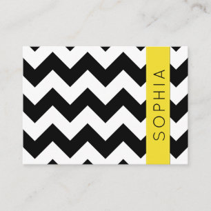 Black and White Zigzag Pattern, Chevron Pattern Business Card