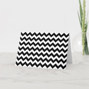 Black and White Zigzag Pattern, Chevron Pattern Card