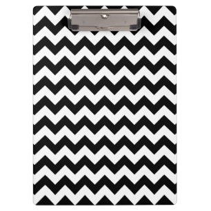 Black and White Zigzag Pattern, Chevron Pattern Clipboard