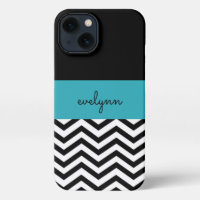 Black and White zigzag Personalised