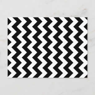 Black and White Zigzag Postcard