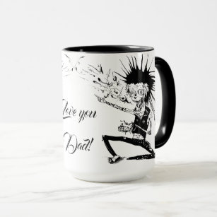 Black and White, Zombie, Father's Day Mug