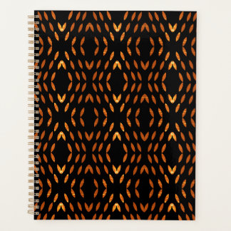 Black and yellow Abstract Dot Pattern Planner