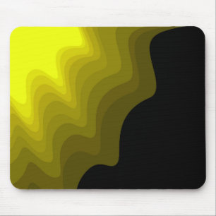 Black and yellow abstract pattern painting  mouse pad