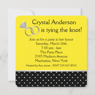 Black and Yellow Bachelorette Party Invitation