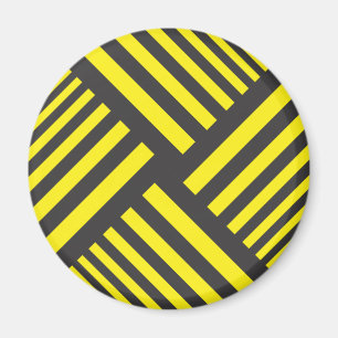 BLACK AND YELLOW BACKGROUND MAGNET