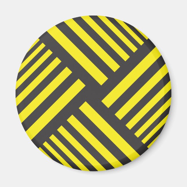 BLACK AND YELLOW BACKGROUND MAGNET (Front)
