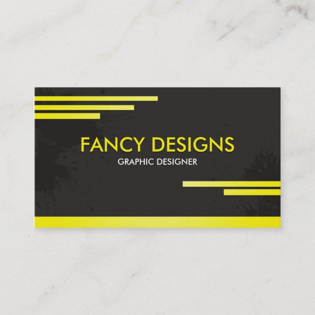 Black and Yellow Business Card (Front)