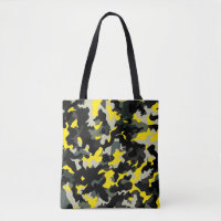 Black and Yellow Camouflage Pattern