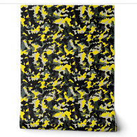 Black and Yellow Camouflage Pattern