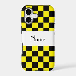 Black and yellow chequered pattern