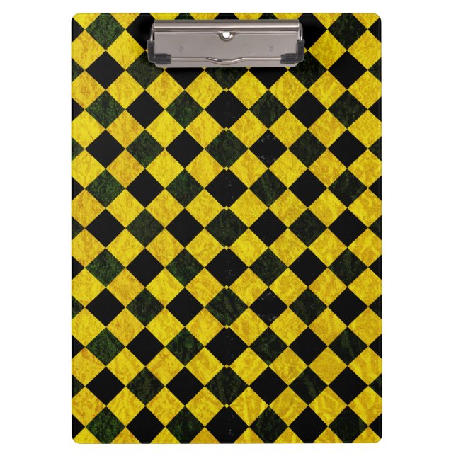 Black and yellow chequered pattern clipboard (Front)