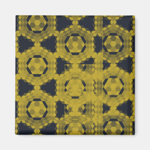 Black and yellow contrast fashion pattern magnet