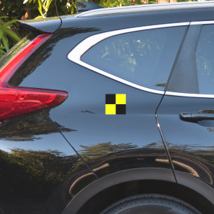 Black and yellow crash test dummy vinyl stickers