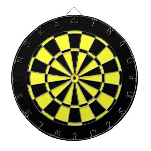 Black and Yellow Dartboard