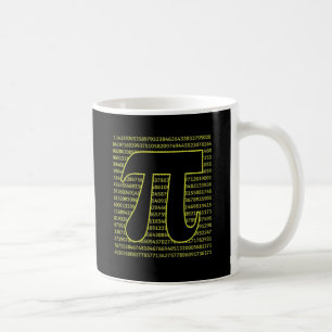 Black And Yellow Happy Pi Day 3.14 Coffee Mug