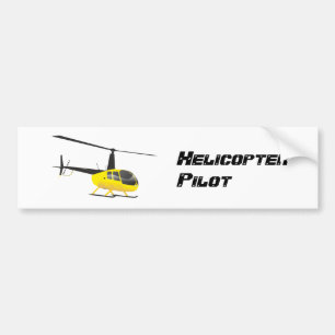 Black and Yellow Helicopter Sticker