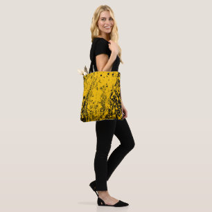 Black and Yellow Paint Splashes Tote Bag
