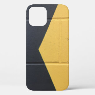 Black and yellow paint wall iPhone 12 case