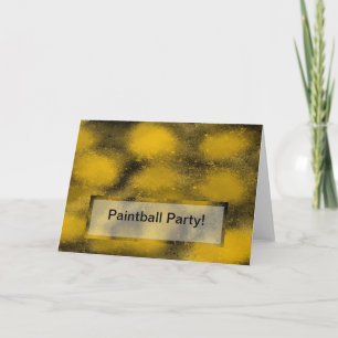 Black and Yellow Paintballs Card