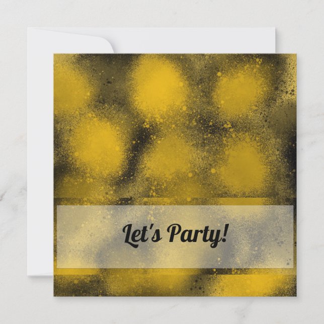 Black and Yellow Paintballs Card (Front)