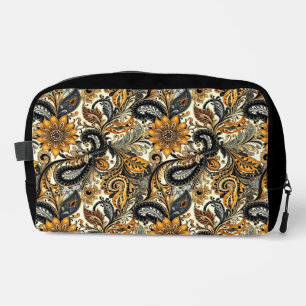 Black And Yellow Paisley  Dopp Kit