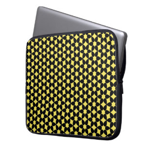 Black and Yellow Pattern Laptop Case