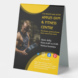 black and yellow Photo gym personal trainer fit F