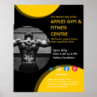 black and yellow Photo gym personal trainer fit F