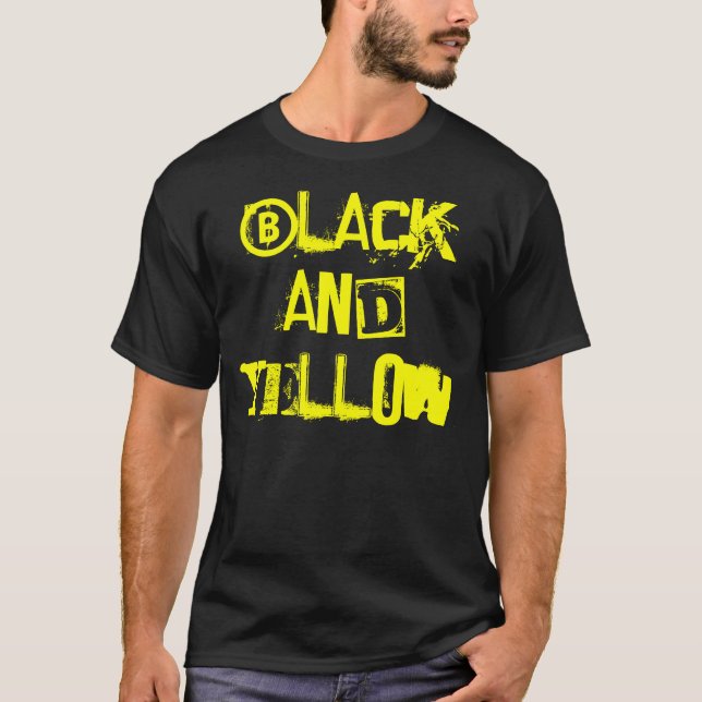 Black and Yellow Rep T-Shirt (Front)