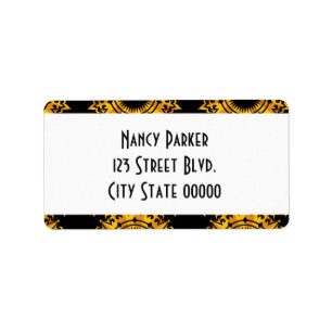 Black and Yellow Royalty Print Label