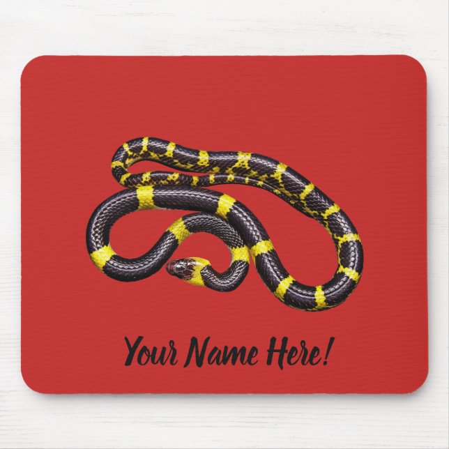 Black and yellow snake mouse pad (Front)
