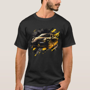Black and Yellow Sport car T-Shirt