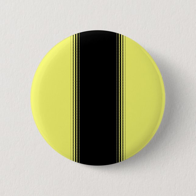 Black and Yellow Stripe 6 Cm Round Badge (Front)