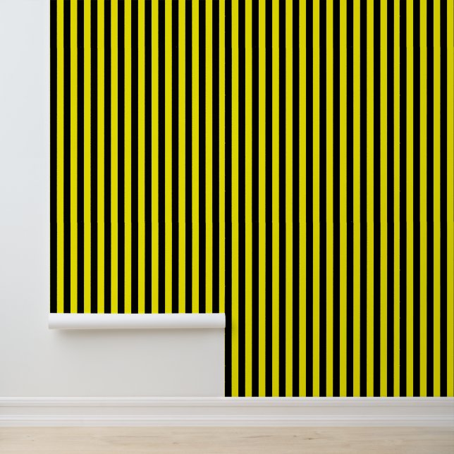 Black and Yellow Stripe Wallpaper (Application)