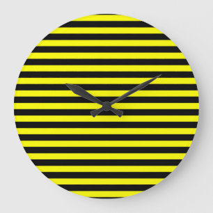 Black and Yellow Striped Clock