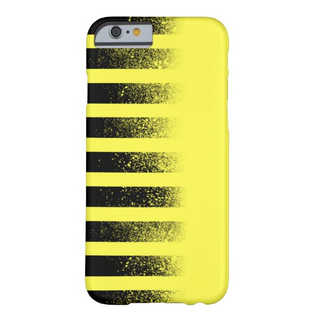 Black and Yellow Striped Iphone 6 Case (Back)