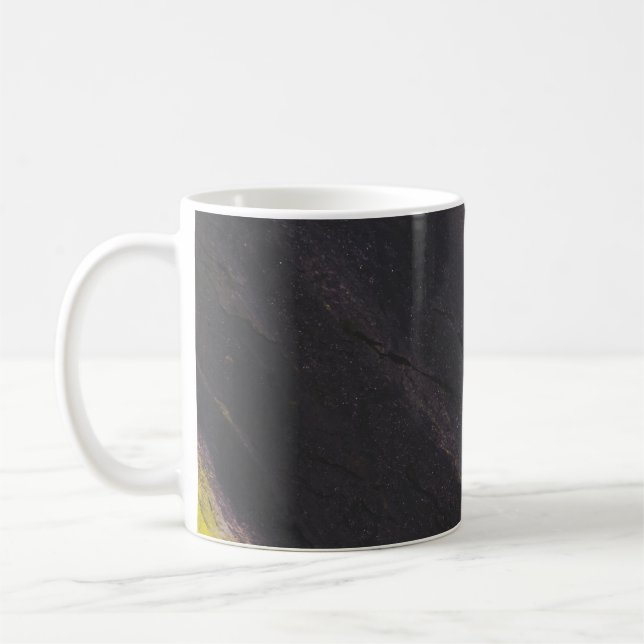 Black and yellow surface coffee mug (Left)