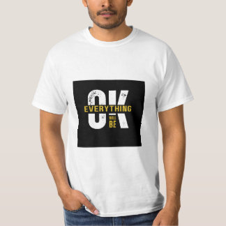 Black and yellow Typography T-shirt