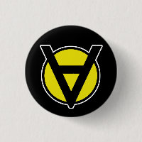 Black and Yellow Voluntaryist Pin - Voluntaryism