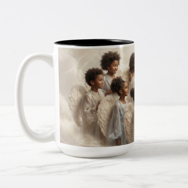 Black Angel Coffee Mug (Left)