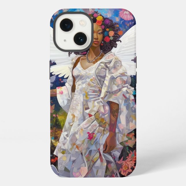 Black Angel Fantasy Art iPhone Case (Back)