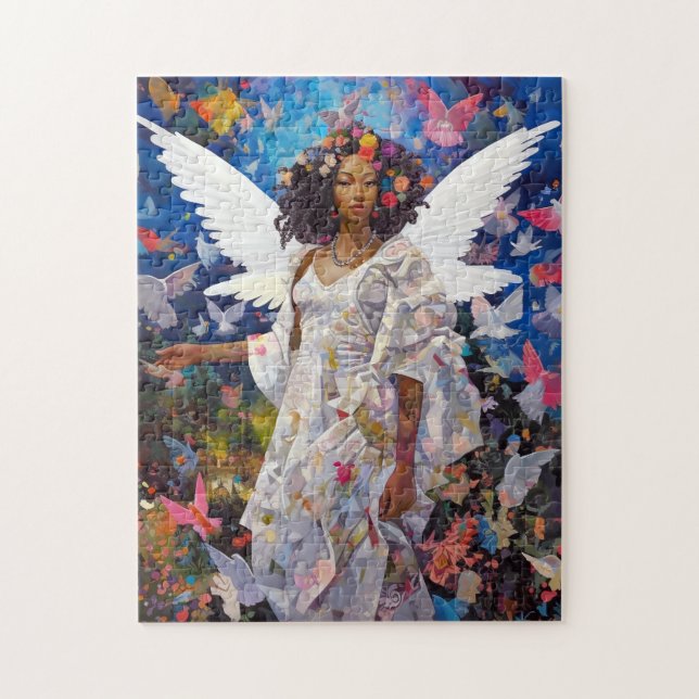 Black Angel Fantasy Art Jigsaw Puzzle (Vertical)