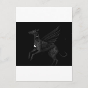 Black Angel Greyhound Postcard