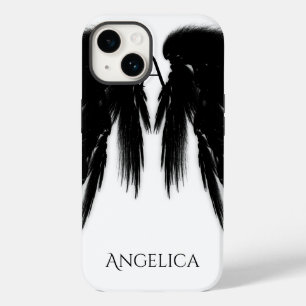 BLACK ANGEL WINGS Monogram Case-Mate iPhone 14 Case