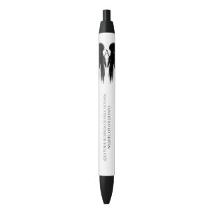 BLACK ANGEL WINGS Monogram Ink Pen
