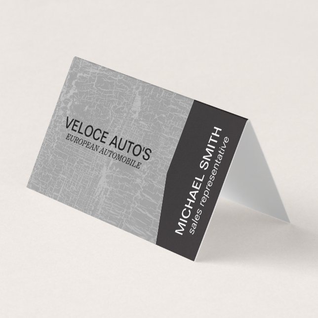 Black Angle / Grey Marbled Business Card (Front)