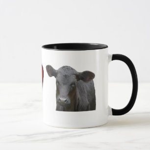 Black Angus Beef  - I love heart design Mug